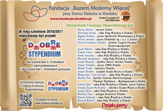 DOBRE DROBNE STYPENDIUM PODZIEKOWANIE1