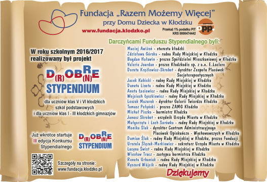 DOBRE DROBNE STYPENDIUM PODZIEKOWANIE1