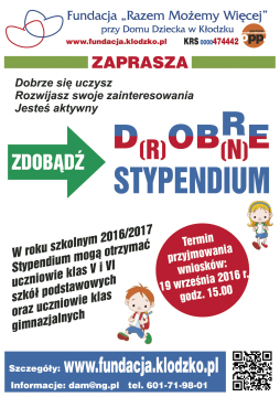 Plakat stypendium